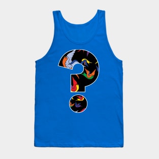 Large retro style question mark with swallow birds Tank Top